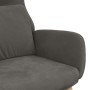 Sillón de relax de terciopelo gris oscuro de vidaXL, Sillones - Ref: Foro24-341352, Precio: 115,88 €, Descuento: %