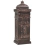 Buzón de columna de aluminio estilo vintage inoxidable bronce de vidaXL, Buzones de correo - Ref: Foro24-43892, Precio: 314,9...