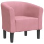 Sillón de terciopelo rosa de vidaXL, Sillones - Ref: Foro24-356446, Precio: 147,35 €, Descuento: %