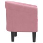 Sillón de terciopelo rosa de vidaXL, Sillones - Ref: Foro24-356446, Precio: 147,35 €, Descuento: %