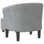 Sillón con taburete terciopelo gris oscuro de vidaXL, Sillones - Ref: Foro24-356450, Precio: 198,61 €, Descuento: %