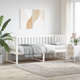 Solid white pine wood sofa bed 80x200 cm by vidaXL, Beds and slatted bases - Ref: Foro24-840398, Price: 126,45 €, Discount: %