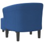 Sillón con taburete tela azul de vidaXL, Sillones - Ref: Foro24-356438, Precio: 153,31 €, Descuento: %