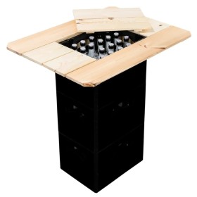 HI Tisch mit natürlicher Bierkiste von HI, Gartentische - Ref: Foro24-446207, Preis: 55,99 €, Rabatt: %