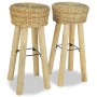 Kitchen stools 2 units natural rattan by vidaXL, Kitchen stools - Ref: Foro24-244577, Price: 209,31 €, Discount: %