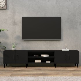 Black plywood TV cabinet 180x31.5x40 cm by vidaXL, TV Furniture - Ref: Foro24-816265, Price: 123,26 €, Discount: %