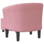 Sillón con taburete terciopelo rosa de vidaXL, Sillones - Ref: Foro24-356454, Precio: 174,70 €, Descuento: %