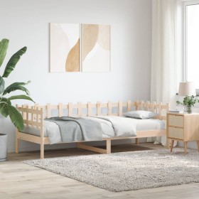 Solid pine wood sofa bed 80x200 cm by vidaXL, Beds and slatted bases - Ref: Foro24-840376, Price: 87,99 €, Discount: %