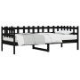 Sofá cama madera maciza de pino negro 90x200 cm de vidaXL, Camas y somieres - Ref: Foro24-840381, Precio: 98,02 €, Descuento: %