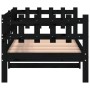 Solid black pine wood sofa bed 90x200 cm by vidaXL, Beds and slatted bases - Ref: Foro24-840381, Price: 98,02 €, Discount: %