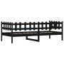 Solid black pine wood sofa bed 90x200 cm by vidaXL, Beds and slatted bases - Ref: Foro24-840381, Price: 98,02 €, Discount: %