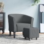 Dark gray fabric armchair with stool by vidaXL, Armchairs - Ref: Foro24-356437, Price: 157,88 €, Discount: %