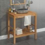 Solid teak wood vanity unit with river stone sink by vidaXL, bathroom vanities - Ref: Foro24-246496, Price: 296,93 €, Discoun...