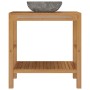 Solid teak wood vanity unit with river stone sink by vidaXL, bathroom vanities - Ref: Foro24-246496, Price: 296,93 €, Discoun...