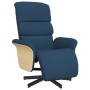 Blue fabric recliner with footrest by , Armchairs - Ref: Foro24-356608, Price: 230,28 €, Discount: %