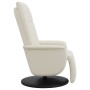 Sillón reclinable con reposapiés cuero sintético color crema de , Sillones - Ref: Foro24-356505, Precio: 209,02 €, Descuento: %