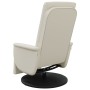 Sillón reclinable con reposapiés cuero sintético color crema de , Sillones - Ref: Foro24-356505, Precio: 209,02 €, Descuento: %