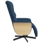 Blue fabric recliner with footrest by , Armchairs - Ref: Foro24-356608, Price: 230,28 €, Discount: %