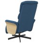 Blue fabric recliner with footrest by , Armchairs - Ref: Foro24-356608, Price: 230,28 €, Discount: %