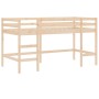 Cama alta para niños con cortinas madera pino rosa 90x190 cm de , Camas y somieres - Ref: Foro24-3206975, Precio: 181,42 €, D...