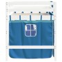 Cama alta para niños con cortinas madera pino azul 90x190 cm de , Camas y somieres - Ref: Foro24-3206977, Precio: 182,36 €, D...