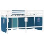 Cama alta para niños con cortinas madera pino azul 90x190 cm de , Camas y somieres - Ref: Foro24-3206977, Precio: 182,36 €, D...