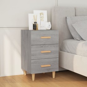 Sonoma gray engineered wood bedside table 40x40x66 cm by , Nightstands - Ref: Foro24-817322, Price: 55,42 €, Discount: %