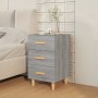 Mesita de noche madera de ingeniería gris Sonoma 40x40x66 cm de , Mesitas de noche - Ref: Foro24-817322, Precio: 55,99 €, Des...