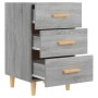 Mesita de noche madera de ingeniería gris Sonoma 40x40x66 cm de , Mesitas de noche - Ref: Foro24-817322, Precio: 55,99 €, Des...