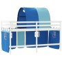 High bed for children with blue pine wood tunnel 80x200 cm by , Beds and slatted bases - Ref: Foro24-3206986, Price: 188,65 €...