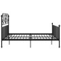 Black metal bed frame 180x200 cm by , Beds and slatted bases - Ref: Foro24-324856, Price: 184,14 €, Discount: %