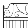 Black metal bed frame 180x200 cm by , Beds and slatted bases - Ref: Foro24-324856, Price: 184,14 €, Discount: %