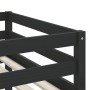 Cama alta niños con cortinas madera pino blanco negro 90x190 cm de , Camas y somieres - Ref: Foro24-3206979, Precio: 196,61 €...