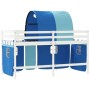 High bed for children with blue pine wood tunnel 90x190 cm by , Beds and slatted bases - Ref: Foro24-3207004, Price: 200,35 €...