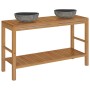 Solid teak wood vanity unit with river stone sinks by vidaXL, bathroom vanities - Ref: Foro24-246497, Price: 364,72 €, Discou...