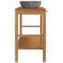 Solid teak wood vanity unit with river stone sinks by vidaXL, bathroom vanities - Ref: Foro24-246497, Price: 364,72 €, Discou...