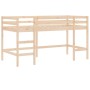 Cama alta niños con túnel madera pino blanco negro 90x190 cm de , Camas y somieres - Ref: Foro24-3207000, Precio: 194,64 €, D...