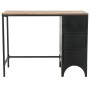 Escritorio con pedestal madera abeto y acero 100x50x76 cm de vidaXL, Escritorios - Ref: Foro24-246421, Precio: 316,04 €, Desc...