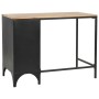 Desk with fir wood pedestal and steel 100x50x76 cm by vidaXL, Desks - Ref: Foro24-246421, Price: 316,04 €, Discount: %