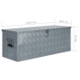 Aluminum box 110.5x38.5x40 cm silver by vidaXL, Toolboxes - Ref: Foro24-142941, Price: 300,66 €, Discount: %