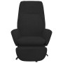 Sillón de relax con reposapiés terciopelo negro de , Sillones - Ref: Foro24-3097854, Precio: 101,17 €, Descuento: %