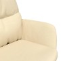 Sillón de relax con reposapiés de tela color crema de , Sillones - Ref: Foro24-3097585, Precio: 143,57 €, Descuento: %