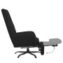 Sillón de relax con reposapiés terciopelo negro de , Sillones - Ref: Foro24-3097854, Precio: 101,17 €, Descuento: %