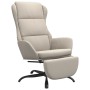 Relaxation armchair with footrest in cream microfiber fabric by , Armchairs - Ref: Foro24-3097930, Price: 112,99 €, Discount: %