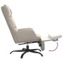 Relaxation armchair with footrest in cream microfiber fabric by , Armchairs - Ref: Foro24-3097930, Price: 112,99 €, Discount: %