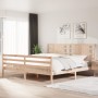 Solid pine wood bed frame 200x200 cm by , Beds and slatted bases - Ref: Foro24-3104303, Price: 154,99 €, Discount: %