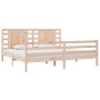 Solid pine wood bed frame 200x200 cm by , Beds and slatted bases - Ref: Foro24-3104303, Price: 154,99 €, Discount: %