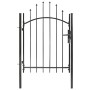 Black steel garden gate 1x1.5 m by vidaXL, garden gates - Ref: Foro24-143058, Price: 101,62 €, Discount: %