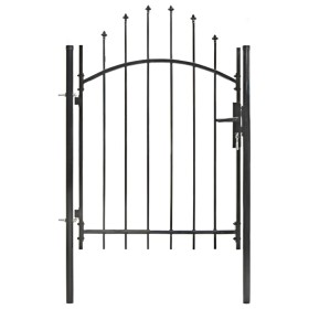 Black steel garden gate 1x1.5 m by vidaXL, garden gates - Ref: Foro24-143058, Price: 92,25 €, Discount: %