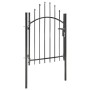 Puerta de jardín de acero negro 1x1,5 m de vidaXL, Puertas de jardín - Ref: Foro24-143058, Precio: 88,99 €, Descuento: %